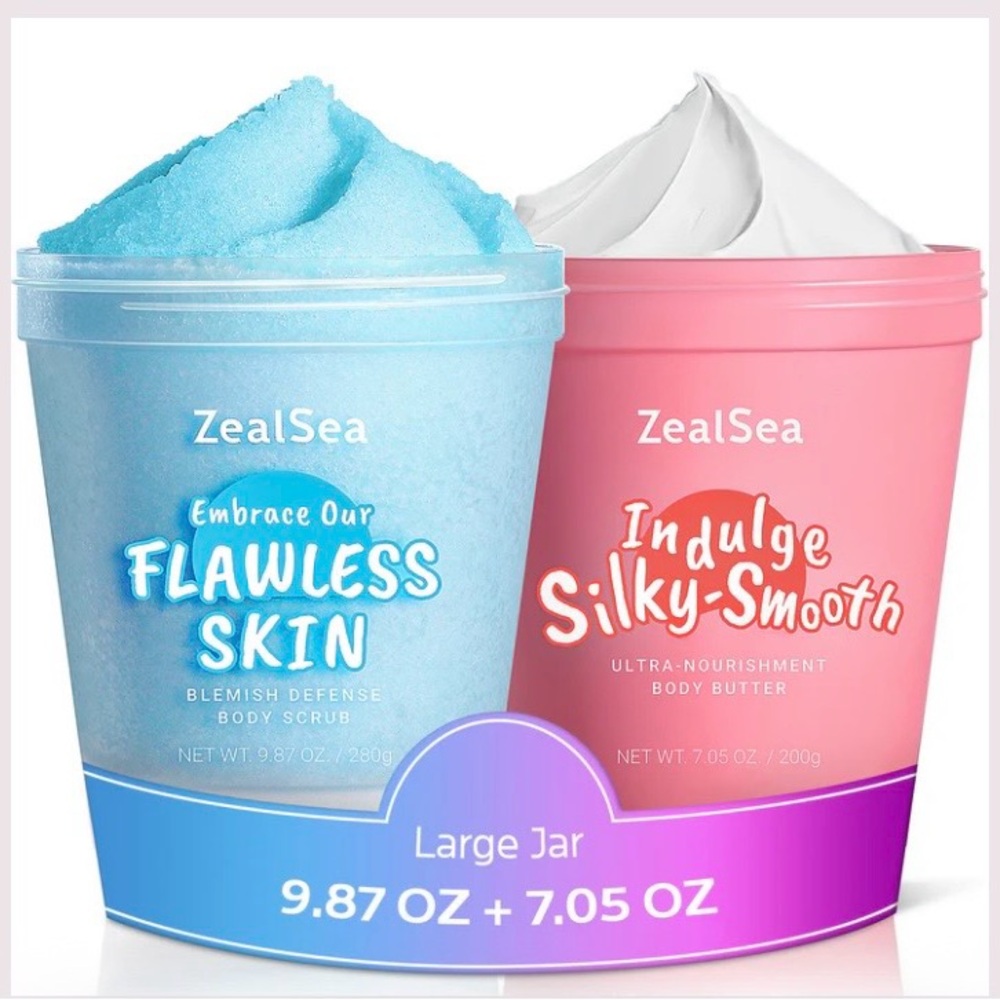 Zeal Sea Flawless Body Scrub & Body Butter Duo. SEALED PACKAGE